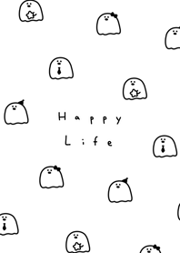 ゆるいおばけ / 白と黒