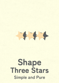 Shape Three Stars  Pale cream