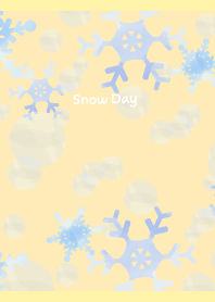 雪の日々 薄い黄色
