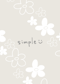 Handwritten flower Darkish Gray3 Japan