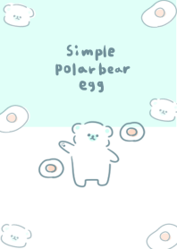 simple Polar Bear fried egg white blue.
