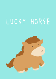 LUCKY HORSE THEME-BLUE GREENj