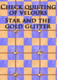 Check quilting of velours<Star,glitter>