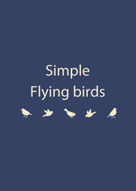 ダークブルーのシンプルな鳥
