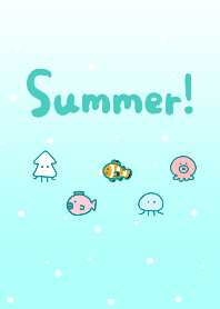 summer!creatures of the sea(blue)