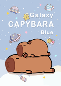 Capybara/vast starry sky/blue