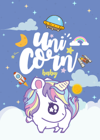 Unicorn Baby Fat Galaxy Sky