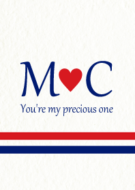 M&C イニシャル -Red & Blue-