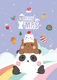 Merry Christmas Sky Rainbow Violet