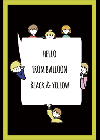 ブラック&イエロー/ hello from balloon