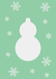 Green simple snowman theme