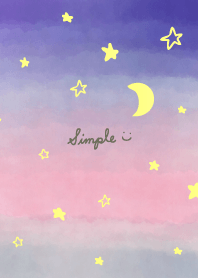 Crescent Moon Star The clean sky29j