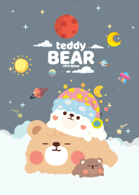 Teddy Bears Chic Cloud Gray