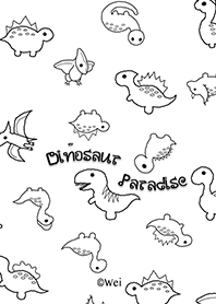 Dinosaur Paradise 06 White