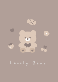 Bear and items/cocoa brown