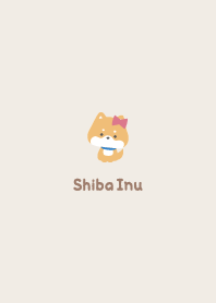 Shiba Inu3 Ribbon [Brown]