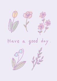 Stylish Line Flowers (Purple)