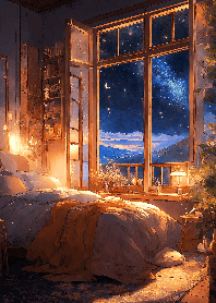 A beautiful starry night sky
