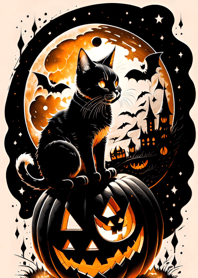 halloween cat cEA734