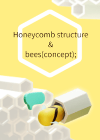 Honeycomb structure and bees(concept)