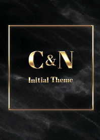 [ C&N ]  Initial Theme Gold Black