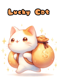 Lucky Cat and Gold Coins V.4