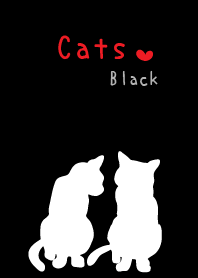 2匹のねこ(Black)