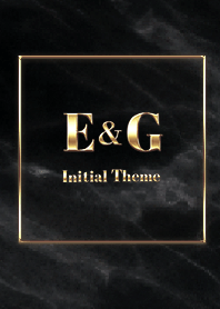 【 E&G 】Initial Theme Gold - ブラック