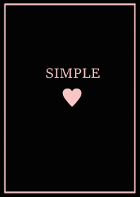 SIMPLE HEART / black pink