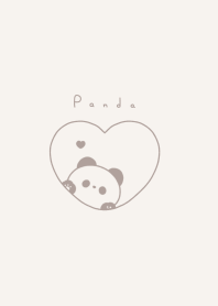 แพนด้าและหัวใจ / light beige