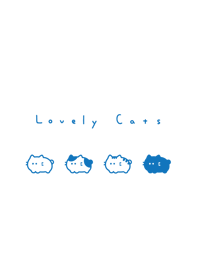 豆豆貓 | white blue