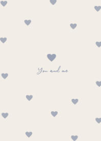 pattern heart (beigeblue)