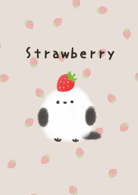 Strawberry and long-tailed moth theme.