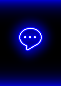 ícone simples de néon: preto azul