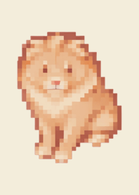 Lion Pixel Art Theme  Beige 03