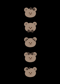 蝴蝶結泰迪熊(護眼黑色)