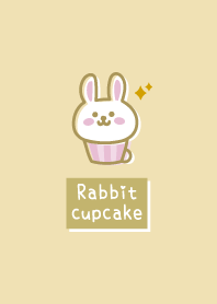 Rabbit cupcake.Glitter.yellow