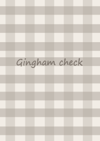 Gingham check /greige