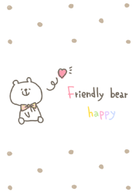Friendly bear happy