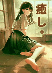 治癒系美少女-外婆家的高中女孩1.5青草綠色