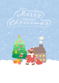 Merry Christmas with Santa bear