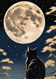 月の下の猫 3AbE06