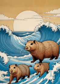 浮世絵 - 水豚 16E72f