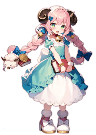 ピンクの小さな羊