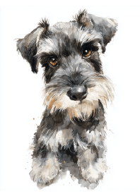 Watercolor Schnauzer