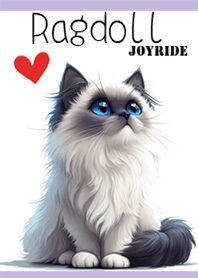 Cat Ragdoll Illustration purple
