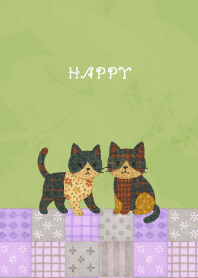 Cat Stuffed06 on moss green