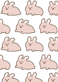 กระต่ายน้อยสีชมพูน่ารัก