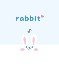 Rabbits. Musical note - Blue