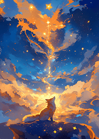 燦爛星空下の狐狸❤️